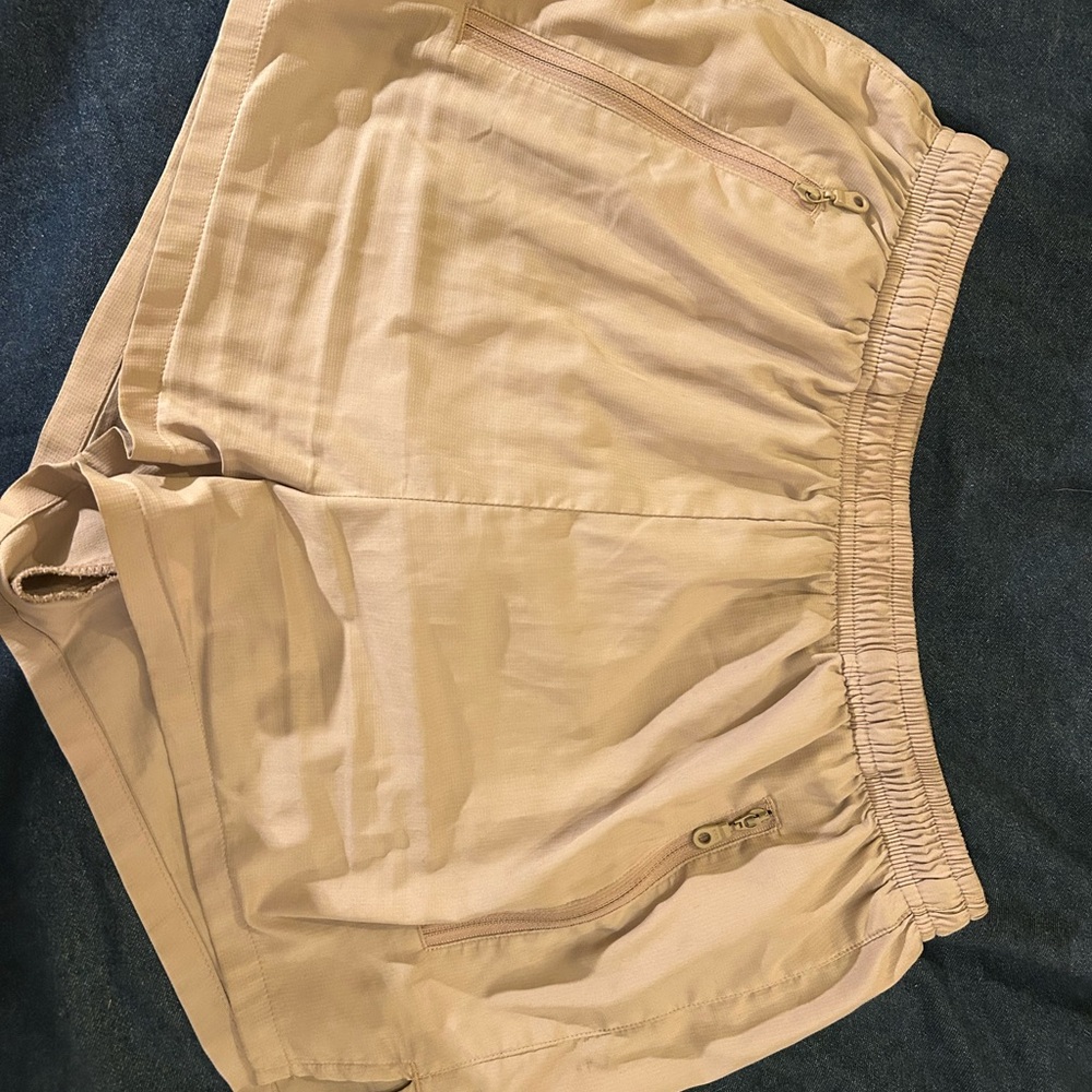 Girlfriend Collective Tan Athletic Shorts